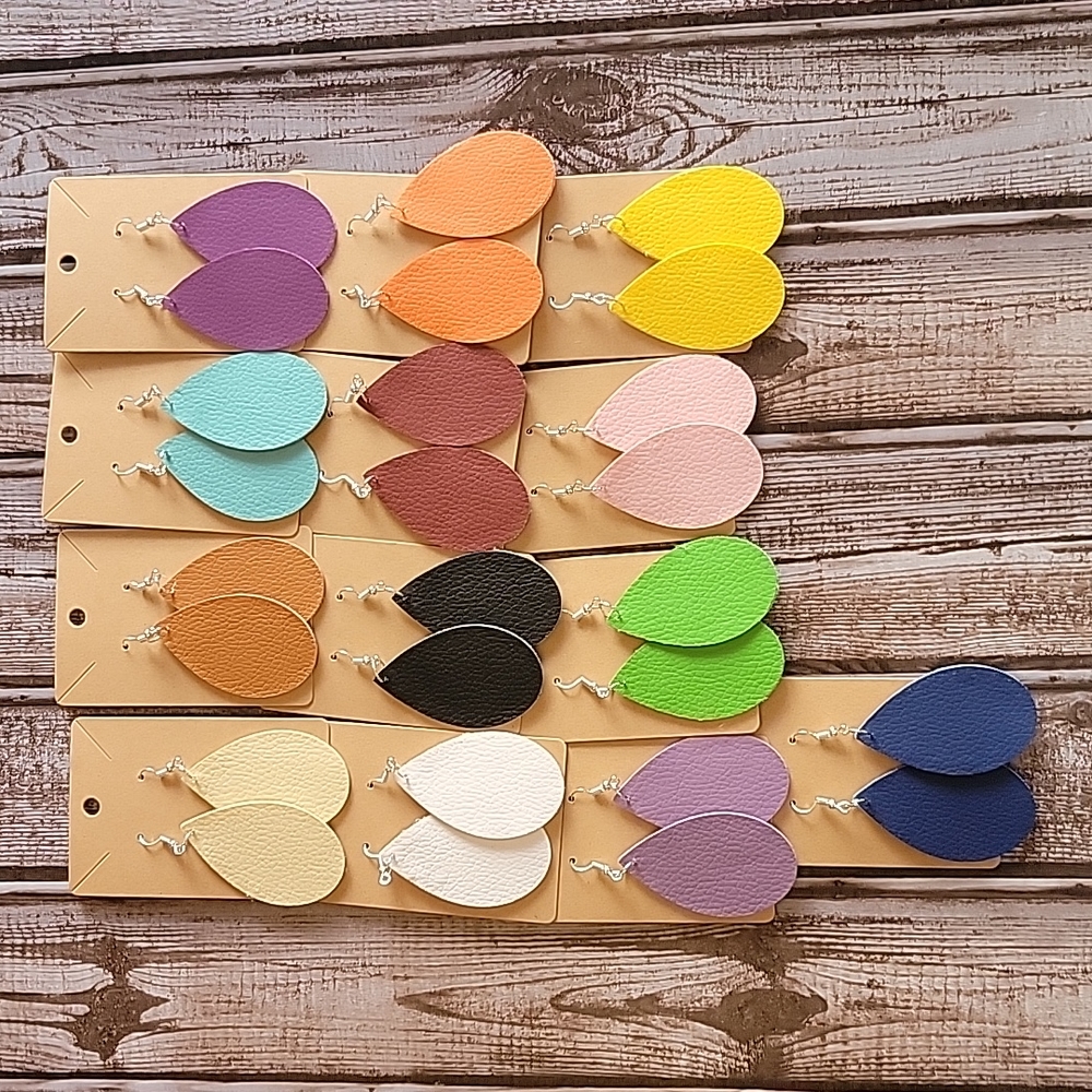 Handmade Faux Leather Earrings Bundle